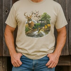 Hunting, Fishing, Farming Outdoor Enthusiasts Graphic Tshirt